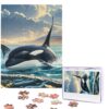 500 Piece Puzzles for Adults Personalized Wooden Puzzles Orca Killer Whale Jigsaw Puzzles Gift Custom Puzzle from Photos Challenging Puzzles for Family Wedding Christmas Birthday Gifts 20.4 x 15 in