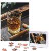 500 Piece Puzzles for Adults Personalized Wooden Puzzles Whisky and Cigar Jigsaw Puzzles Gift Custom Puzzle from Photos Challenging Puzzles for Family Wedding Christmas Birthday Gifts 20.4 x 15 in