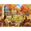 500 Piece Puzzles for Adults, Suburban Autumn Front Porch Family Jigsaw Puzzle 500 Pieces, Baseball Game Landscape Puzzle, Letter on Back, Family Activity Great Gift for Friends, 20.5 x 15 in