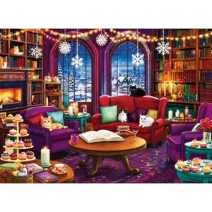 500 Pieces Jigsaw Puzzle for Adults, Winter Cake Cottage Jigsaw Puzzle, Snowy Dessert House Artwork Jigsaw Puzzle, Family Puzzle Game, Brain Teaser, Premium Cardboard Puzzle, Home Decor