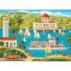 500 Pieces Jigsaw Puzzle for Adults, Yellow Truck and Harbor Ship Puzzle, Coastal Port Scene Artwork, Family Puzzle Game, Premium Cardboard Puzzle, Birthday, Home Wall Decor