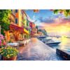 500 Pieces Jigsaw Puzzles for Adults, Seaside Sunset Puzzle for Adults Seniors,Harbor Speedboat Puzzle 500 Pieces, Gift for Birthday, Home Decor, Fun for Family(20.5 * 15 in)