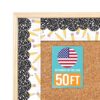 50ft Bulletin Board Borders Trim - Classroom Borders for Bulletin Board Decorations, Daycare Teacher Must Haves, Home & Office DIY Supplies, Pencils Back to School & Workplace Events Party Decor