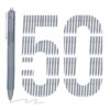 50 Pack Gel Pens Bulk, 0.5mm Fine Point Blue Barrel with Black Ink