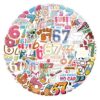 50Pcs 67 Stickers, Funny 6 7 Stickers Waterproof Vinyl Gifts for Water Bottle, Laptop, Luggage, Phone, Adults Teens