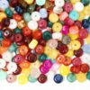 50Pcs Chunky Arcylic Beads for Jewelry Bracelets Making, Multi-Colored 9x14mm Large Round Beads for DIY Crafts Boho Statment Jewelry Keychains