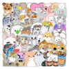 50pcs Cool Cat Stickers Scrapbook, Self-Adhesive Waterproof Vinyl Sticker for Laptops, Aesthetic Decor Journal Stickers Planner Accessories for Luggage, Water Bottles