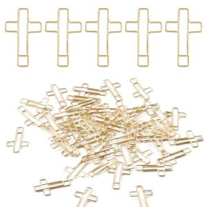 50Pcs Cross Paper Clips Bookmark for Bible Study Supplies, Bible Journal Clips Christian Mothers Day Gifts for Women Teacher Appreciation Baptism Religious Clips for Devotional Books Journals