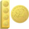 50pcs Embossed Foil Love Stickers Seals 2 Inch for Valentine Wedding Envelope Decor