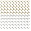 50pcs Fishing Spinner Accessories U Shaped Rings With Copper Buckle For Lure Tool DIY Projects, Brass Construction(Silver-5mm)