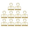 50 Pcs Gold Dovetail Clip Binder Clips Decorative Extra Large Medium Paper Clamps