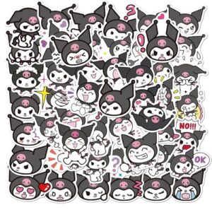 50pcs Kuromi Stickers Pack Cute Stickers for Kids Teens Adults Waterproof Vinyl Decals Japanese Anime Stickers for Water Bottles Scrapbook Laptop journaling (KLM)
