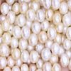 50PCSNatural Cultured Freshwater Pearl Beads 4-5mm 50Pcs Gold & White Mixed Near Round Loose Pearls, 0.8mm Pre-Drilled AAA High Luster Beads for DIY Necklace Bracelet Earring Jewelry Making Crafts