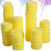 50 Pcs Paint Sponges for Painting, Round Soft Sponges for Art and DIY Projects, Yellow Absorbent Synthetic Watercolor Sponge