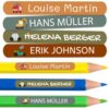 50 Personalized Name Labels for Pencils. Waterproof School Stickers