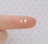 50 Pieces 5mm Gold or Silver Lightning Bolt Metal Glitter, Kawaii Nail Art Decorations for Resin Crafts, Decoden, Shaker Fillers & DIY Embellishments