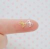 50 Pieces 7mm Gold or Silver Bow Knot Metal Glitter, Kawaii Nail Art Decorations for Resin Crafts, Decoden, Shaker Fillers & DIY Embellishments