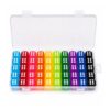 50 Pieces Colored Dice Set in 10 Colors, 14mm Standard 6-Sided Dice with Plastic Storage Box