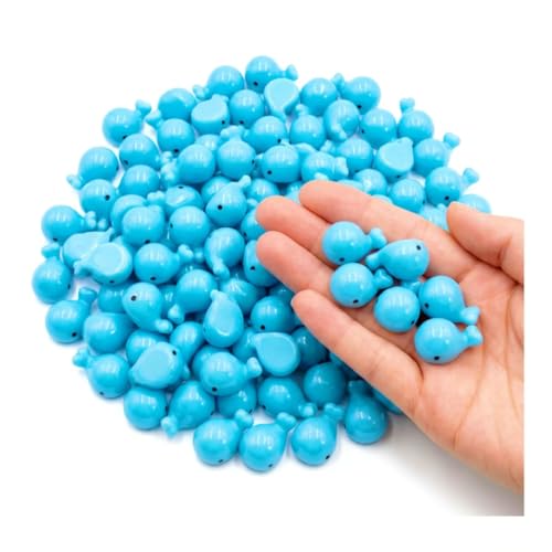 50 Pieces Mini Resin Whales Small Figurines Tiny Crafts Bulk Resin Figures for Aquarium Decor Terrarium Supplies Fairy Garden Accessories Desktop Decor Dollhouse Miniatures Party Favors
