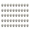 50 Pieces Silver Skull Beads Large Hole Zinc Spacer Beads for Jewelry Making Paracord Beads and Charms DIY Accessories 0.47x0.39 Inch