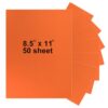 50 Sheets 8.5" x 11" Orange Cardstock, Heavyweight Cardstock Sheets Blank Invitation Paper Greeting Cards Printable, 75lb Cover 200 GSM