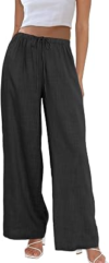 DUYANG Cotton Linen Palazzo Pants