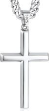 925 Sterling Silver Cross Necklace for Men