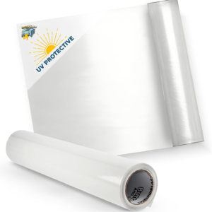Self Laminating Film Anti-UV Vinyl (12”x15ft Glossy): Clear Vinyl Roll Laminating Paper – Self Adhesive Laminating Sheets, Sticker Laminate Sheets Waterproof, Self Laminating Sheets Transparent Vinyl