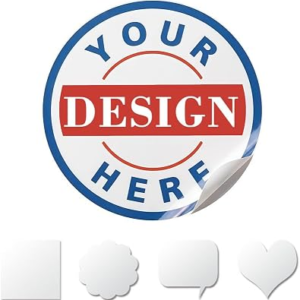 Custom Circle Stickers 1.5″ – 10″ Vinyl Waterproof Label | Personalized Round Sticker for Jars, Candles, Products and Businesses (50-2500 Labels)