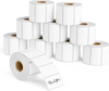 2″ X 1” Direct Thermal Labels,Permanent Adhesive，White Self-Adhesive Barcode Label Paper Compatible with Direct Thermal Printers for Business Use(10 Rolls, 1000 Labels/Roll)