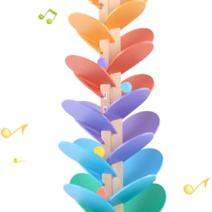 Wooden Marble Run for Kids 4-8 Music Tree Montessori Color Sorting Toys 3-5
