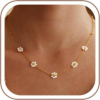 FIMHUT Gold Pearl Necklaces