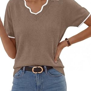 GKBK Women Short Sleeve Sweater