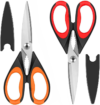 HFLYJPYW Kitchen Scissors All Purpose Heavy Duty, Kitchen Utensils Set, Stainless Steel Cooking Utensils Gadgets Meat Poultry Food Shears Dishwasher Safe Utility Tools Home (orange-red)