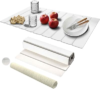 Dish Drying Mat Stone Bath Mat Diatomaceous Earth Stone Drying Mat For Kitchen Counter Sink Bath Mat Quick Dry Non Slip Foldable Dish Drying Rack Mat Large(24″×16″ White)