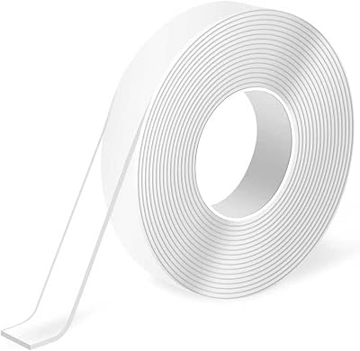Double Sided Tape Heavy Duty - Nano Removable Adhesive Mounting Tape Wall Decor, Clear Sticky Picture Hanging Transparent WallTapes Strips for Poster Carpet Art Craft Home Office School (0.5"x10FT)