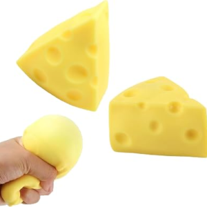 Squishy Cheese Toys Sensory Squishy Fidgets Squeeze Cheese, 2Pcs | Cheese Miniatures Novelty Toys