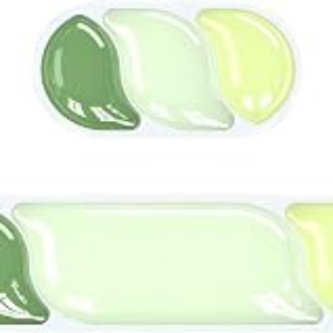 Gel Wrist Rest for Keyboard Mouse, Ergonomic Wrist Support Mouse Pad for Easy Typing Pain Relief, Comfortable Keyboard Wrist Pad, 2 PCS, Green Color Block