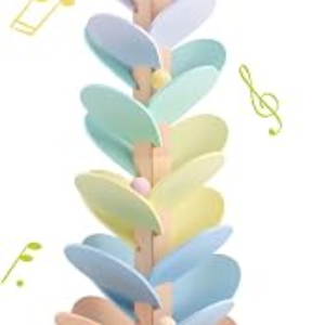 Wooden Marble Run Ball Drop Montessori Toy for 4-8 Boys Girls (Height: 28″)
