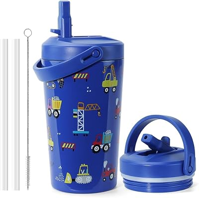 BUZIO 14 Oz Water Bottle with Straw Lid