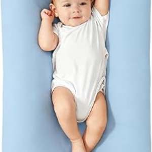 Baby Support Cushion for Newborn, Infant Support Cushion, Portable Tummy Time Mat for Home and Travel, Supervised Use, Soft Breathable Cotton, Baby Essentials Gift (Blue)