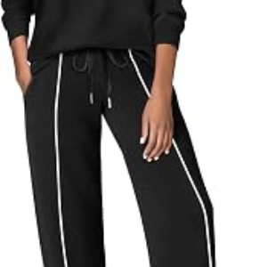 WIHOLL 2 Piece Sets for Women Airport Travel Outfits Track Suits Sweat Sets Mock Neck Lounge Sets Fall Fashion Clothes