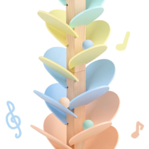 Wooden Marble Run Ball Drop Montessori Toy 4-8 Boys Girls (Height: 20.5″)