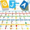 54 Spanish Alphabet Flash Cards, Uppercase & Lowercase Letter Cards, Jumbo Size Letter Sounds Flashcards, Letter Recognition Learning for Kids, Toddlers, Classroom, Preschool, Kindergarten