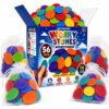 56 Pack Worry Stones Fidget Toys, Textured Silicone Sensory Stones with Storage Bags, Bulk Quiet Pocket Fidgets for Classroom Prizes, Party Favors, Treasure Box and Goodie Bags