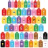 56PCS Crayon Shaped Alphabet Cards Set Back to School Classroom Decorations