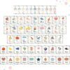 57 Pcs Alphabet for Classroom Wall ABC Alphabet Poster Letters Number line Colors Shapes Wall Chart Cards Bulletin Board Decorations for Back to School Classroom Decor(Boho Dots)