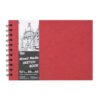 5.8x8.3in Sketch Book, 60Sheets Spiral Bound Notebooks, Natural White 92lbs/150gsm Acid-Free Drawing Paper for Painting,Sketching, Professional Sketch Pad for Artists, Beginners. NW-Red