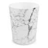 5 Gallon White Marble Plastic Trash Can Waste Basket