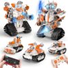 5in1 STEM Robot Building Toys for Kids, Remote & APP Controlled Robot Car Tank STEM Building Kit for Kids Science Learning, 689 Pcs DIY Building Blocks Set Gifts for Age 6 7 8 9 10 11 12+ Boys & Girls